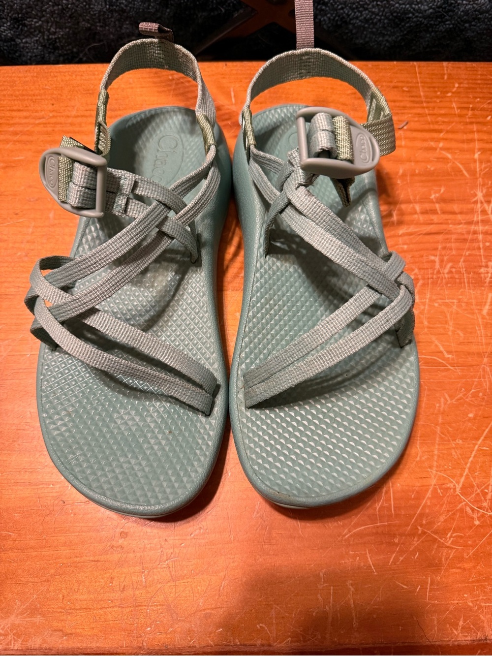 Chaco Kids Strappy Sandals in Sage Green